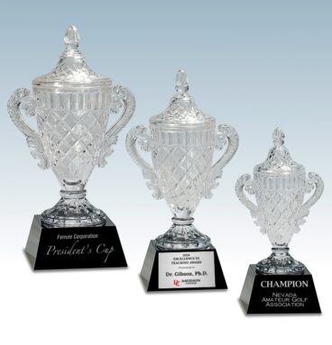 Crystal Facet Cup with Black Base