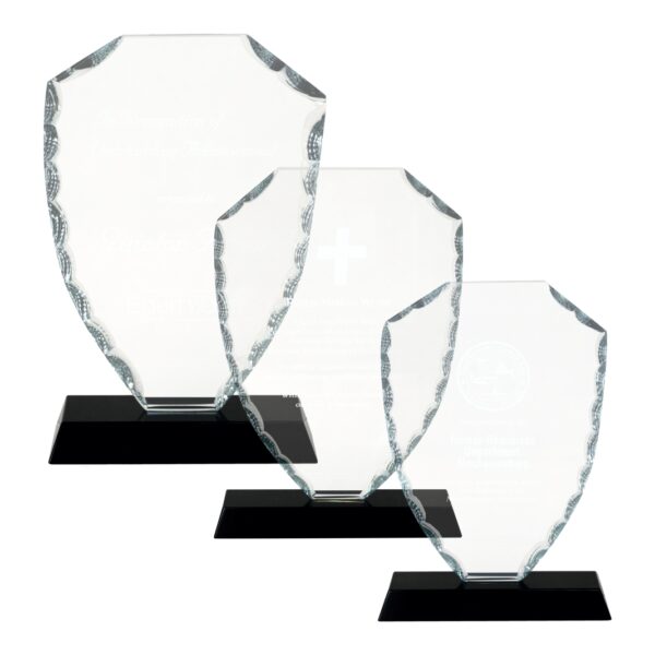 Shield Facet Glass Award - Image 2