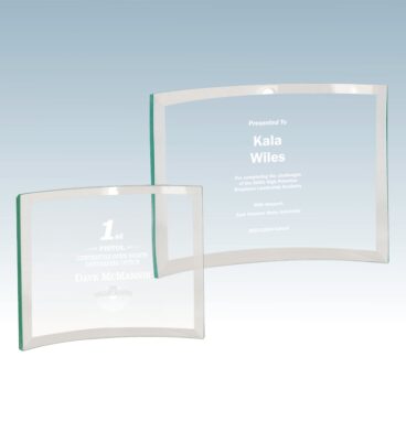 Thick Crescent Jade Glass Award