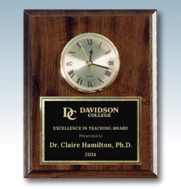 Cherry Finish Plaque Clock
