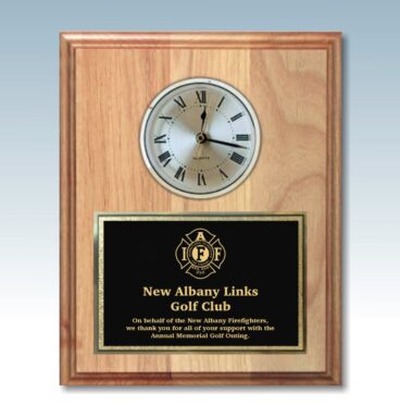 Solid Alder Plaque Clock