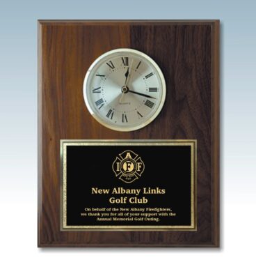 Solid Walnut Plaque Clock