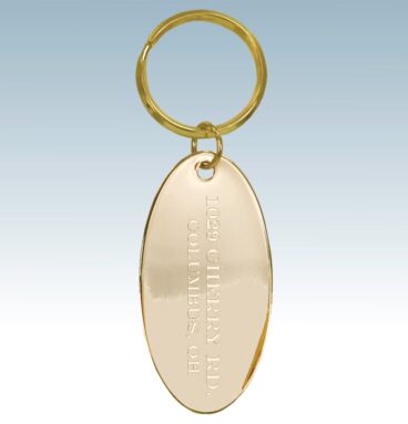 Brass Oval Keychain