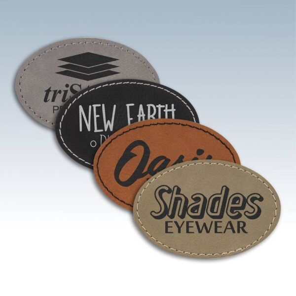 Leatherette Small Oval Patches